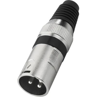 MONACOR XLR-207P/SW Stecker - XLR 3-pol Metall, Schwarz MONACOR XLR-207P/SW Stecker - XLR 3-pol Metall, Schwarz