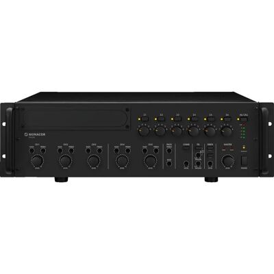Monacor PA-6240 Verstärker - 6 Zonen, 240W, Schwarz Monacor PA-6240 Verstärker - 6 Zonen, 240W, Schwarz