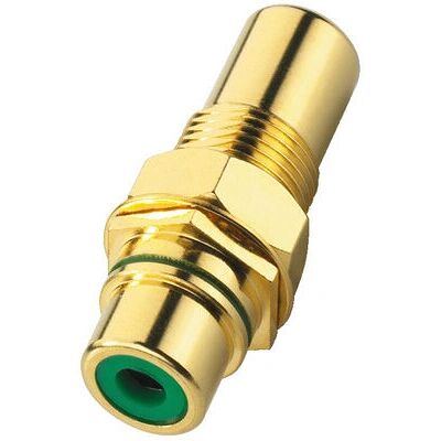 Monacor - T-730G/GN - Or - Vert - prise RCA - Publicité Monacor - T-730G/GN - Or - Vert - prise RCA - Publicité