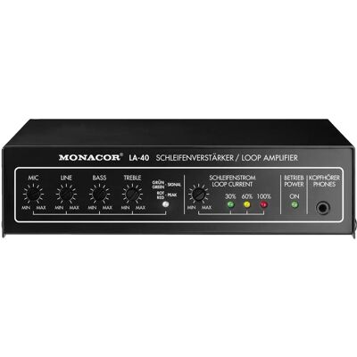 MONACOR LA-40 Amplificateur à boucle - Système inductif MONACOR LA-40 Amplificateur à boucle - Système inductif