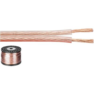 Câble audio Monacor SPC-115CA - 100m Câble haut-parleur transparent - Publicité Câble audio Monacor SPC-115CA - 100m Câble haut-parleur transparent - Publicité