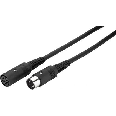 Monacor Midi Verlängerungskabel - 10 m Schwarz Monacor Midi Verlängerungskabel - 10 m Schwarz