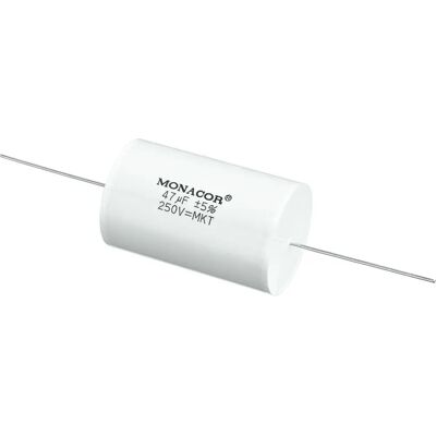Monacor MKTA-470 Weiß Kondensator - Hochwertiger Film - 47μF - 250V Monacor MKTA-470 Weiß Kondensator - Hochwertiger Film - 47μF - 250V