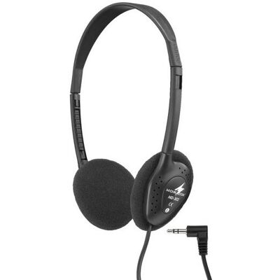 Casque filaire Monacor MD-302 Noir - Casque Casque filaire Monacor MD-302 Noir - Casque