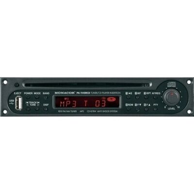 Monacor PA-1140RCD Inbouw CD-speler / RDS Tuner Monacor PA-1140RCD Inbouw CD-speler / RDS Tuner