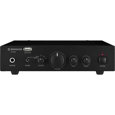 Amplificatore stereo compatto Monacor SA-100 - Amplificatore Amplificatore stereo compatto Monacor SA-100 - Amplificatore