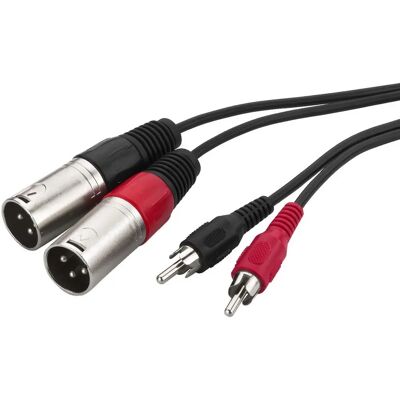 Monacor MCA-127P Audiokabel - 1m, 2x XLR, 2x Cinch, Schwarz Monacor MCA-127P Audiokabel - 1m, 2x XLR, 2x Cinch, Schwarz