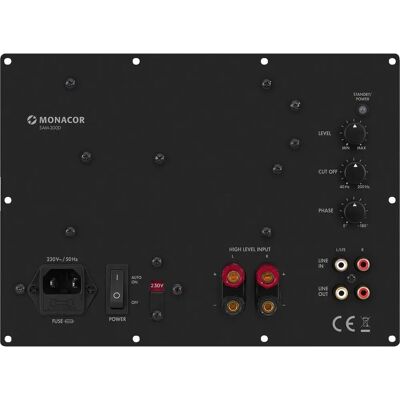 Monacor SAM-300D - Active Subwoofer Module - 300W - Schwarz Monacor SAM-300D - Active Subwoofer Module - 300W - Schwarz