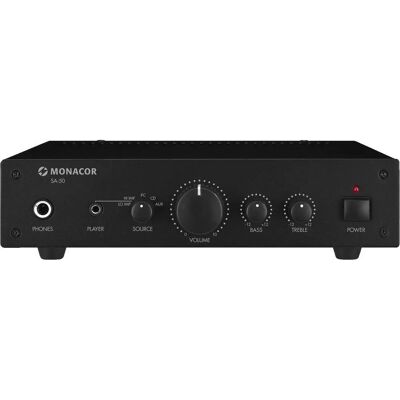 Monacor SA-50 Compact Stereo Amplifier - Amplifier Monacor SA-50 Compact Stereo Amplifier - Amplifier