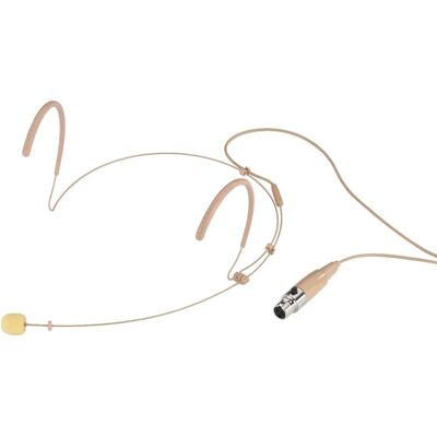 Microphone serre-tête Monacor HSE-130/SK - Omnidirectionnel, Beige, Filaire Microphone serre-tête Monacor HSE-130/SK - Omnidirectionnel, Beige, Filaire