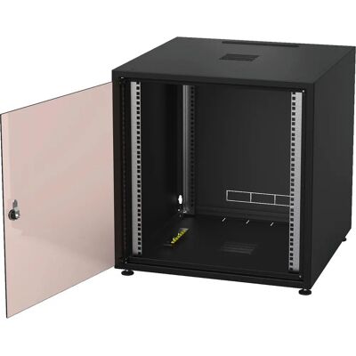 Rangement studio MONACOR 12U Noir - Rack - Publicité Rangement studio MONACOR 12U Noir - Rack - Publicité