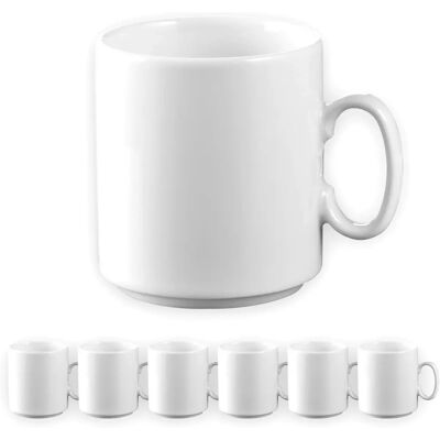 Tasse à café Diane - 280ml Blance - Porcelaine - Publicité Tasse à café Diane - 280ml Blance - Porcelaine - Publicité