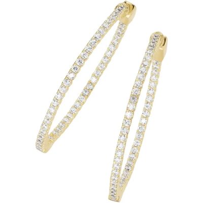 Giorgio Martello Milano Gold Ohrringe - Zirkonia Silber Schmuck Giorgio Martello Milano Gold Ohrringe - Zirkonia Silber Schmuck