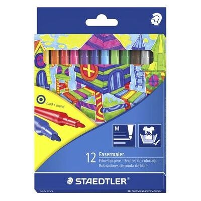 Staedtler 325 Filzstift - Leuchtende Farben, 1mm Linie - Filzstift für Textilien Staedtler 325 Filzstift - Leuchtende Farben, 1mm Linie - Filzstift für Textilien