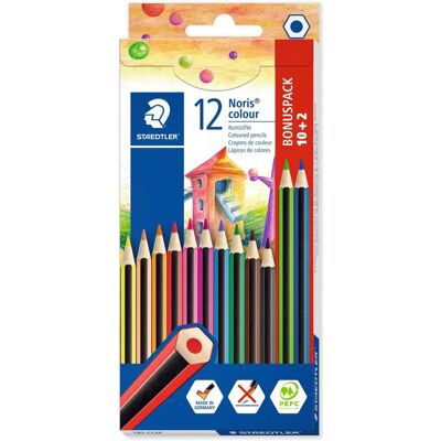 Staedtler Noris Colour 12 Buntstifte aus recyceltem Holz - Farbtyp Staedtler Noris Colour 12 Buntstifte aus recyceltem Holz - Farbtyp