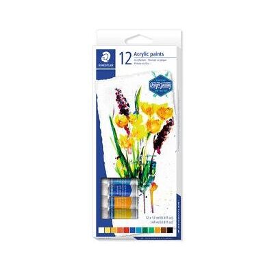 Staedtler Acrylfarben-Set - 12 Farben, 12ml, Mehrfach Tube Staedtler Acrylfarben-Set - 12 Farben, 12ml, Mehrfach Tube