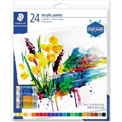 Tubo di vernice acrilica multicolore Staedtler 8500 C24 - Materiali artistici Tubo di vernice acrilica multicolore Staedtler 8500 C24 - Materiali artistici