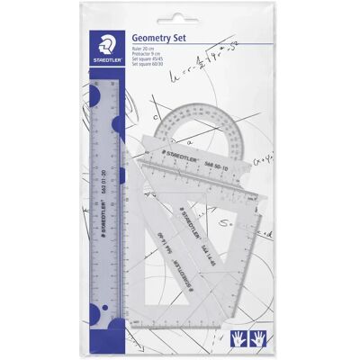 Staedtler 569 PB - Geometrieset 4-teilig - Transparent Staedtler 569 PB - Geometrieset 4-teilig - Transparent