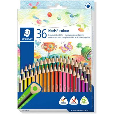 Staedtler Noris Colour Triangular Pencils - 36 Colors Staedtler Noris Colour Triangular Pencils - 36 Colors