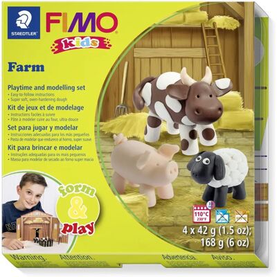 Staedtler Staedtler FIMO Kids Set di Modellazione e Gioco - 4 Blocchi, Accessori Staedtler Staedtler FIMO Kids Set di Modellazione e Gioco - 4 Blocchi, Accessori