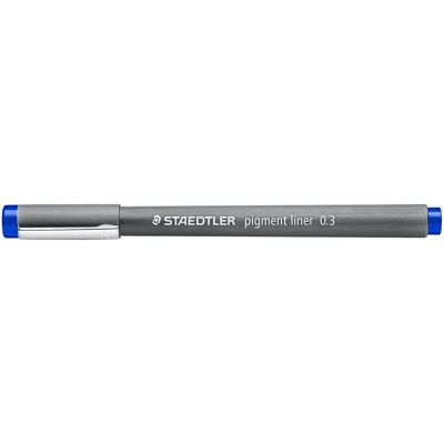 Staedtler Pigment Liner 308 - Blue - 0.3mm - Pack of 10 Staedtler Pigment Liner 308 - Blue - 0.3mm - Pack of 10