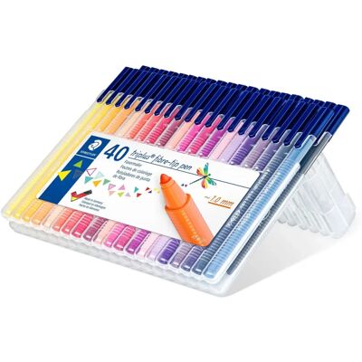 Feutre Staedtler Triplus Color 323 - Multicolore, Pointe Fine, 40 pcs - Publicité Feutre Staedtler Triplus Color 323 - Multicolore, Pointe Fine, 40 pcs - Publicité