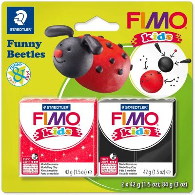 Staedtler - FIMO 8035 - Noir - Rouge - Argile à modeler - Publicité Staedtler - FIMO 8035 - Noir - Rouge - Argile à modeler - Publicité
