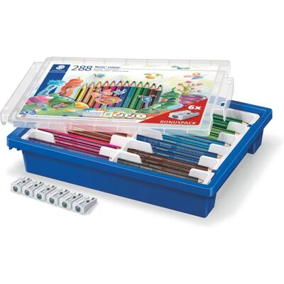 Staedtler Mehrfarbige Dreikant-Buntstifte - 288 Stück Staedtler Mehrfarbige Dreikant-Buntstifte - 288 Stück