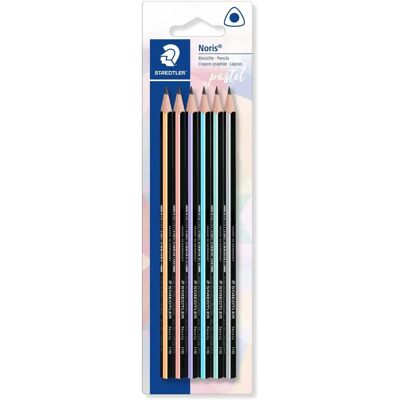 Staedtler Noris Pastel Bleistifte - HB, 6 stk Staedtler Noris Pastel Bleistifte - HB, 6 stk