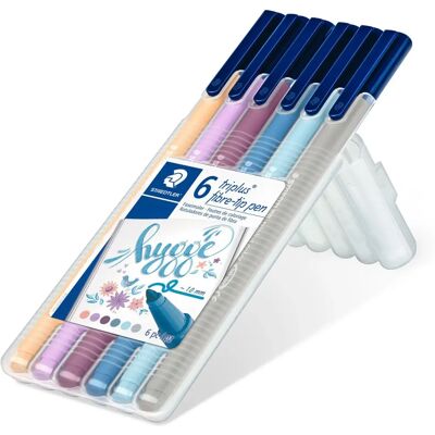 Staedtler 323SB6CS12 Filzstift - Bunt mit 6 Farben - Triangel-Design Staedtler 323SB6CS12 Filzstift - Bunt mit 6 Farben - Triangel-Design