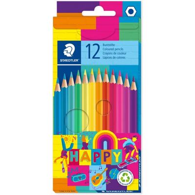 Staedtler Sechskant Buntstifte - 12 Leuchtende Farben Staedtler Sechskant Buntstifte - 12 Leuchtende Farben