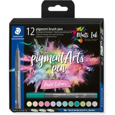 Staedtler Pastel Colours Brush Pen Set - Brush Type, Lightfast, 12 pcs Staedtler Pastel Colours Brush Pen Set - Brush Type, Lightfast, 12 pcs