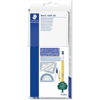 Staedtler 11-teiliger Mathebogen - Zirkel, Lineale & Zubehör Staedtler 11-teiliger Mathebogen - Zirkel, Lineale & Zubehör