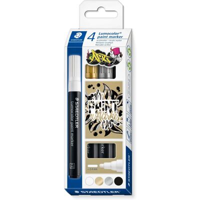 Staedtler Lumocolor Marker - 4er-Set - Acrylmarker Staedtler Lumocolor Marker - 4er-Set - Acrylmarker