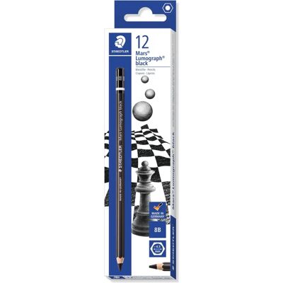 Matite artistiche Staedtler Mars Lumograph Black - Matite artistiche, Nero, 8B - Tipo di prodotto Matite artistiche Staedtler Mars Lumograph Black - Matite artistiche, Nero, 8B - Tipo di prodotto