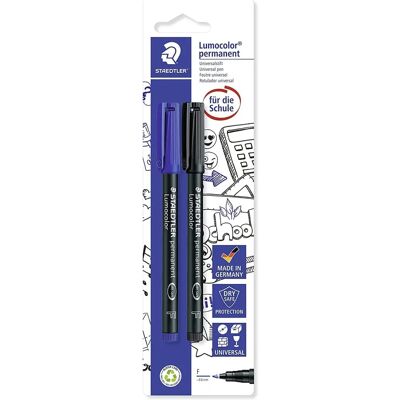 Magni Lumocolor Permanentmarker - Blau/Schwarz - 0,6mm - Wasserfest Magni Lumocolor Permanentmarker - Blau/Schwarz - 0,6mm - Wasserfest