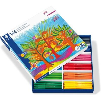 Staedtler Filzstifte, 144 Farben - Schulbox Set Staedtler Filzstifte, 144 Farben - Schulbox Set