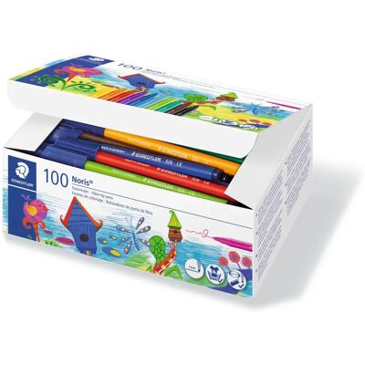 Staedtler 326 C100 Caneta de Feltro - Cores Sortidas - Ponta Fina - Feito na Alemanha Staedtler 326 C100 Caneta de Feltro - Cores Sortidas - Ponta Fina - Feito na Alemanha