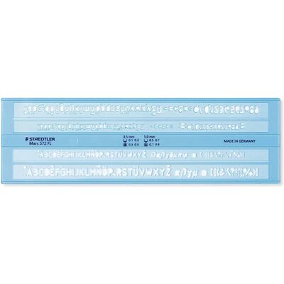 Guía de letras Staedtler Mars 572 FL - Azul transparente Guía de letras Staedtler Mars 572 FL - Azul transparente