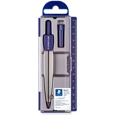Staedtler Noris 550 Blu, Argento - Set di Compassi da Disegno - Precisione Staedtler Noris 550 Blu, Argento - Set di Compassi da Disegno - Precisione