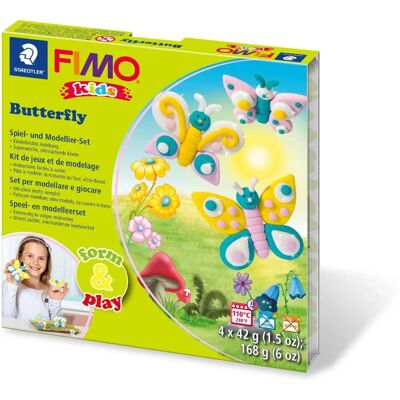 FIMO Kids Mehrfarbiger Schmetterlings Modellierset - Form & Spiel FIMO Kids Mehrfarbiger Schmetterlings Modellierset - Form & Spiel