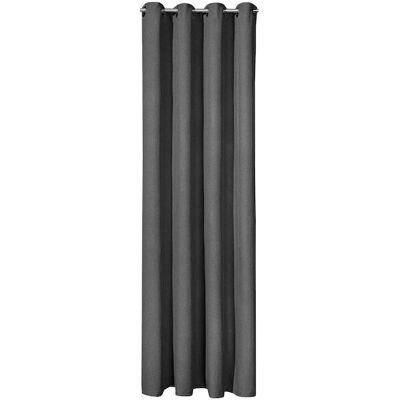 GERSTER Christo Grau Gardine - 140x235cm, Ösen, Polyester GERSTER Christo Grau Gardine - 140x235cm, Ösen, Polyester