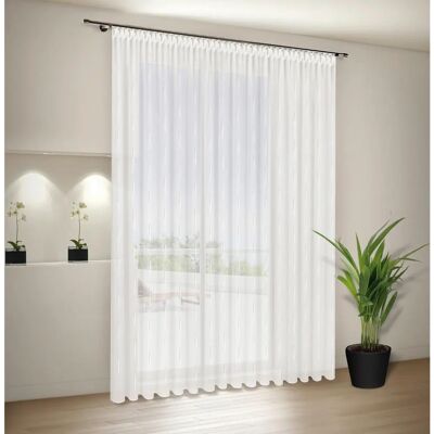 Gerster Vera Weiße Transparente Gardine - Lichtdurchlässig Voile Gerster Vera Weiße Transparente Gardine - Lichtdurchlässig Voile