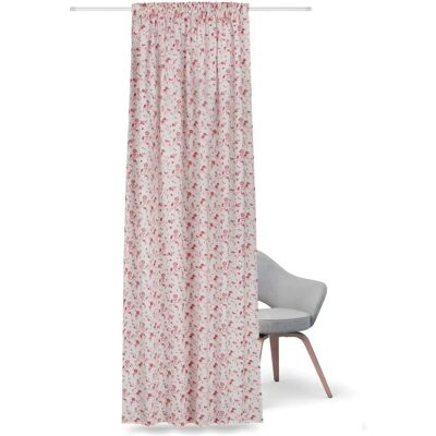 Gerster Madina Baumwoll-Gardine - Blickdicht, Blumenmuster, 140x245cm Gerster Madina Baumwoll-Gardine - Blickdicht, Blumenmuster, 140x245cm
