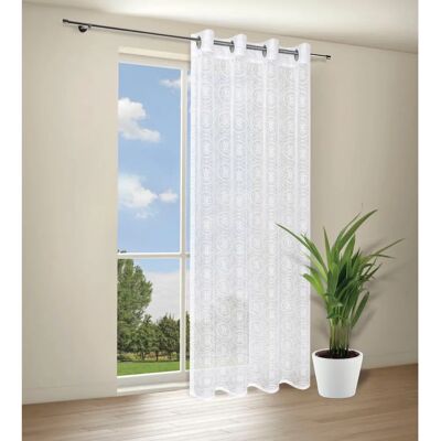 GERSTER Debby Weiße 140x245cm Halbtransparente Gardine - Gardine GERSTER Debby Weiße 140x245cm Halbtransparente Gardine - Gardine