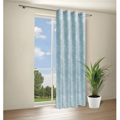 GERSTER Deniz 140x245cm Blaue Ösenvorhang - Gardine GERSTER Deniz 140x245cm Blaue Ösenvorhang - Gardine