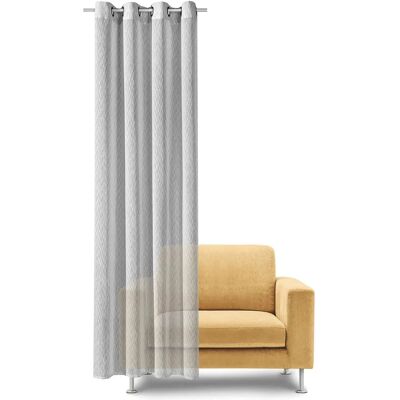 GERSTER Penny Grau 140x245cm Geometrische Gardine GERSTER Penny Grau 140x245cm Geometrische Gardine