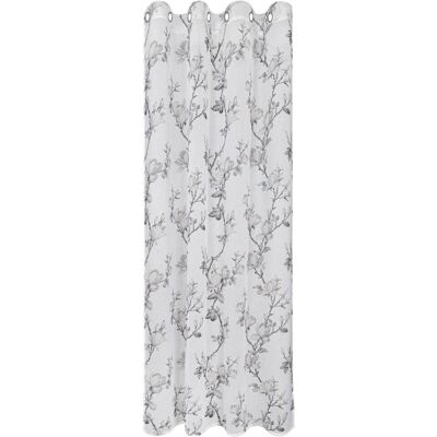 GERSTER Finia Gardinen - 245 cm, 140 cm, grau (weiß, taupe) - Ösenschal GERSTER Finia Gardinen - 245 cm, 140 cm, grau (weiß, taupe) - Ösenschal