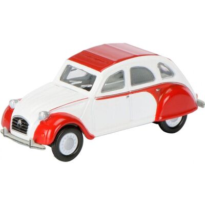 Schuco - Citroën 2CV Dolly - 1:87 - Rouge-Blanc - Modèle moulé - Publicité Schuco - Citroën 2CV Dolly - 1:87 - Rouge-Blanc - Modèle moulé - Publicité