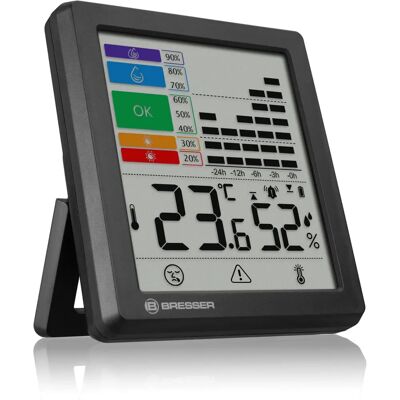 BRESSER Model 7007420 Hygrometer met Schimmelalarm - Binnenklimaatmeter BRESSER Model 7007420 Hygrometer met Schimmelalarm - Binnenklimaatmeter